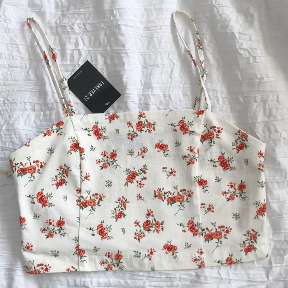Floral forever 21crop top